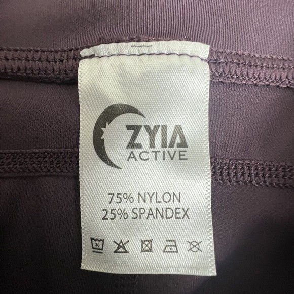 Zyia Active Womens High Waisted Purple Brilliant Cropped Leggings Size 12 - Picture 8 of 9